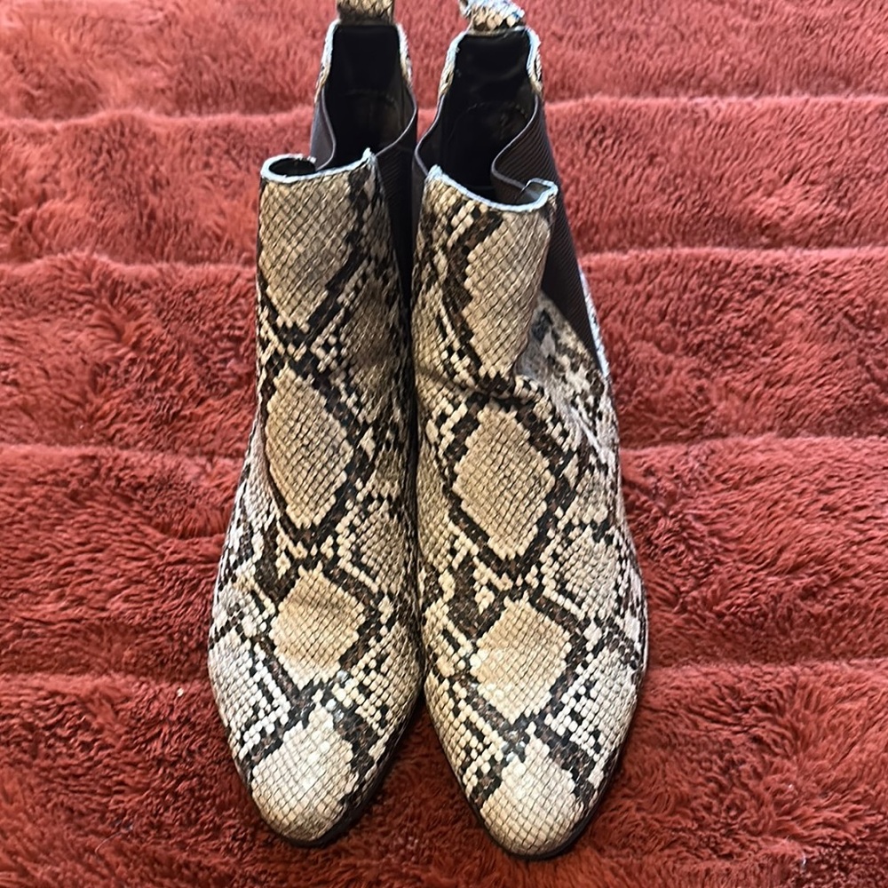 Design Lab Lord & Taylor Black and White Ankle Booties